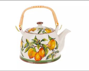 Ceramic kettle with brewer - lemons (Carmani)