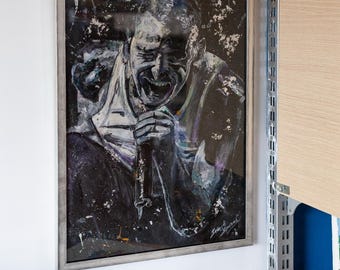 Chester Bennington Portrait, Aquarell Portrait von Chester Bennington auf Papier, Linking Park