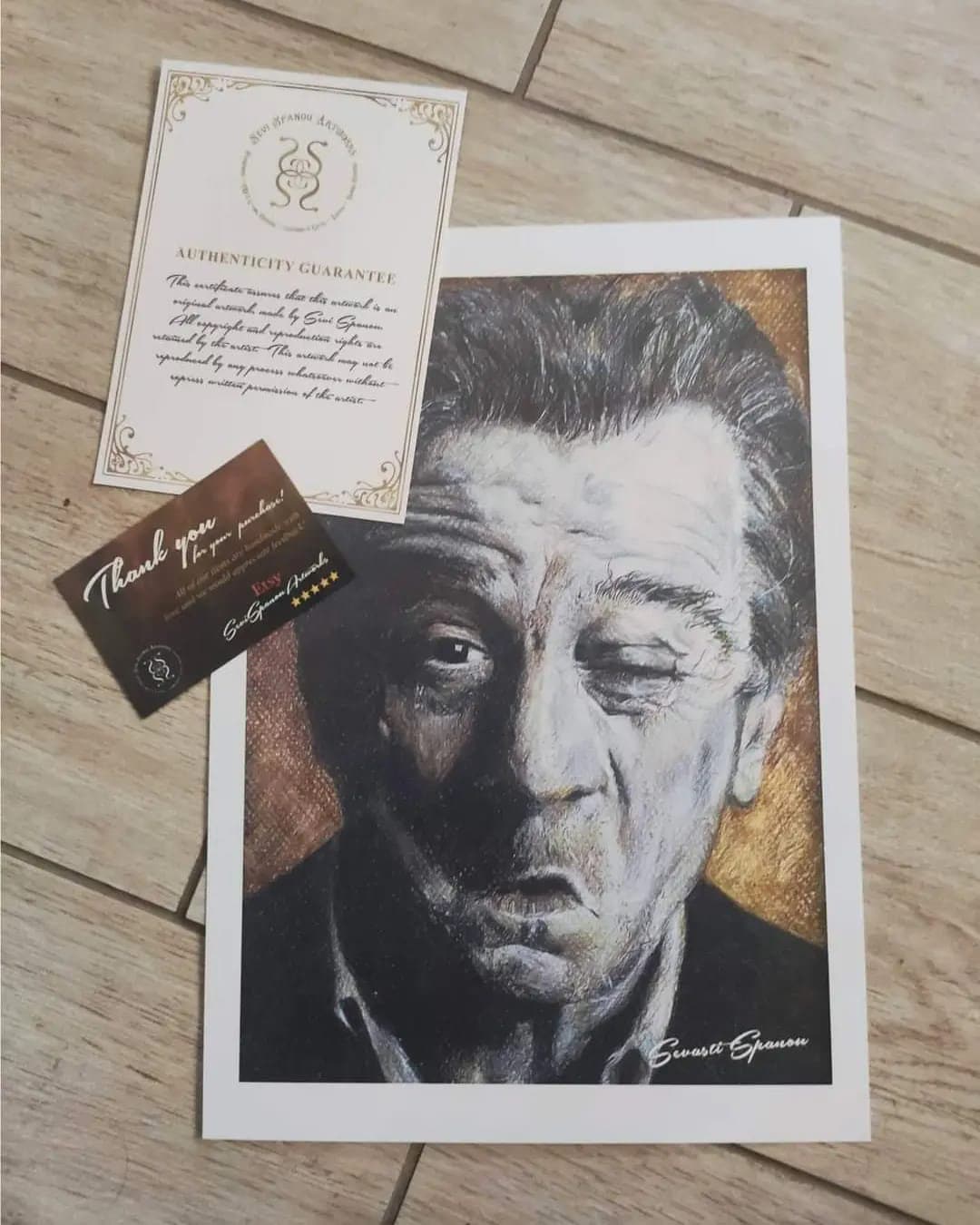 Digital Print of Robert De Niro, Portrait of Robert De Niro, Print in