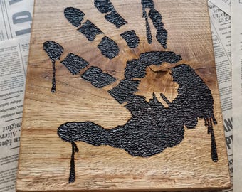 Oak serving board “Halloween Night”