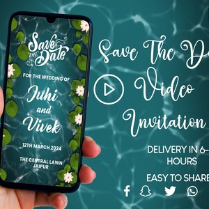 Save The Date Invitation, Wedding Video Card, Save The Date Invite, Video Invitation, Save The Date Video, Engagement Invitation