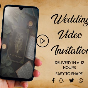 Faire-part vidéo de mariage Radha Krishna, faire-part vidéo de mariage indien, faire-part de mariage hindou, faire gagner une date