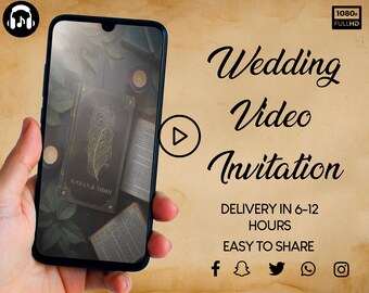 Radha Krishna Wedding Video Invite, Indian Wedding Video Invitation, Hindu Wedding Invitation, Save The Date Invites