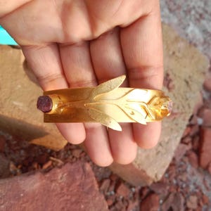 Designer Brass Ruby Cuff Bracelet Blanks Florist cuff Crosage Bulk Wholesale Available Large Brass Cuff Bracelet,Gold Open Cuff Bracelet