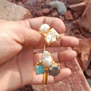Multi Rough Gemstone Bangle  Bracelet \ Minimal Bangle \ Bracelet For Women \ Anniversary Gifts \ Delicate Bracelet \ Bracelet