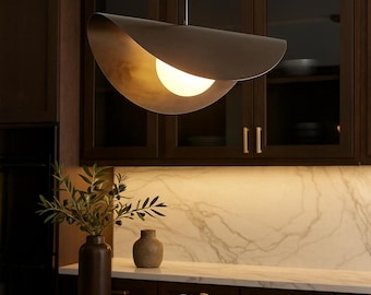 Customized Stilnovo Curved Linear Chandelier Mid Century Modern Brass Pendant Ceiling Light Italian Designer Light Fixture Home Decor Gift