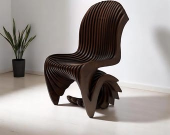 Wooden Chair Parametric Modern Lounge Chair Designer Custom Furniture Home Decor Chair New Home Gift