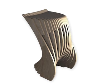 Parametric Wooden Stool Designer Handmade Modern Chair Unique Living Room Furniture Contemporary Home Decor New Home Gift Kitchen Stool