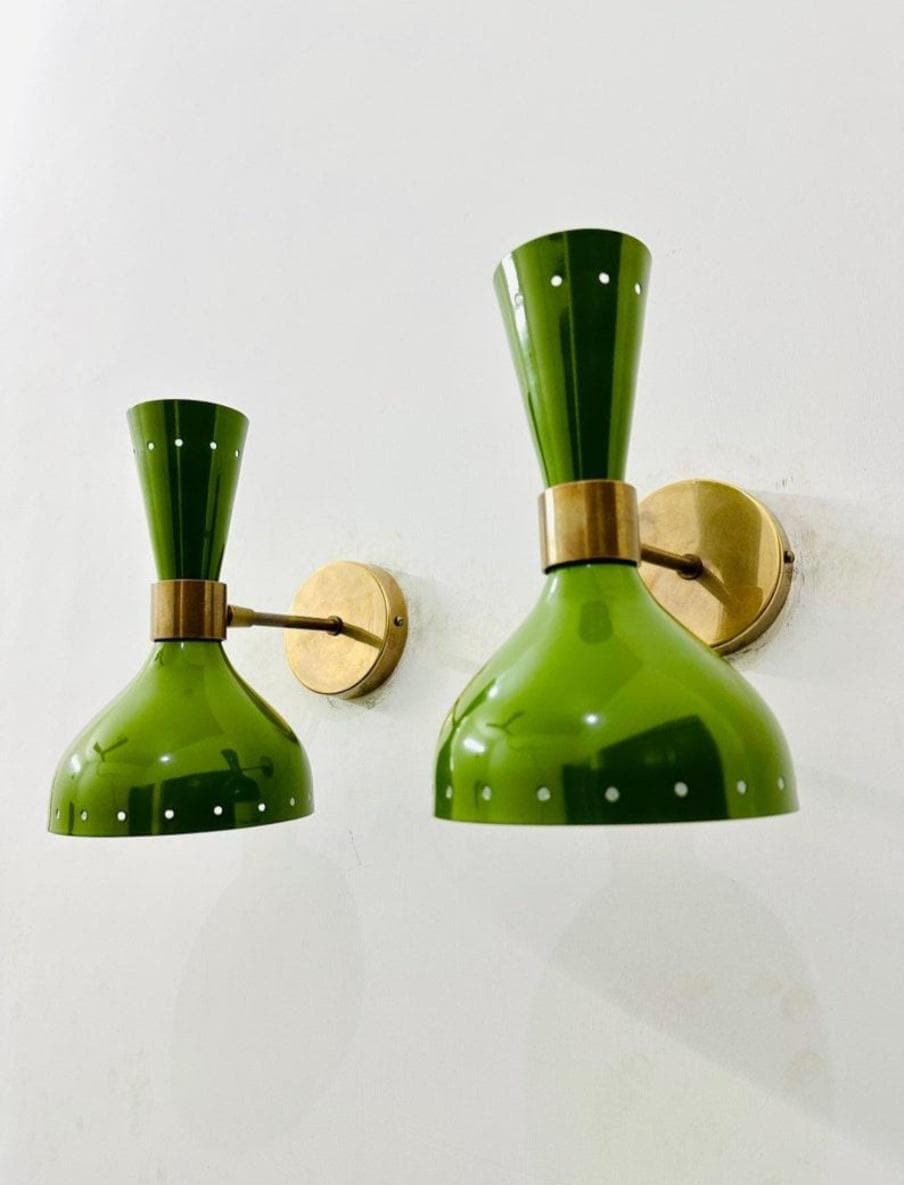 Mid Century Modern Diabolo Wall Sconce Pair of Wall Lights Adjustable Retro Cone Wall Lamp Double Side Handmade Light Home Decor Gift