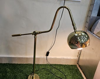Vintage Table Lamp Mid Century Modern Task Light Handmade Polished Brass Desk Lamp Industrial Adjustable Arm Reading Lamp Home Office Decor