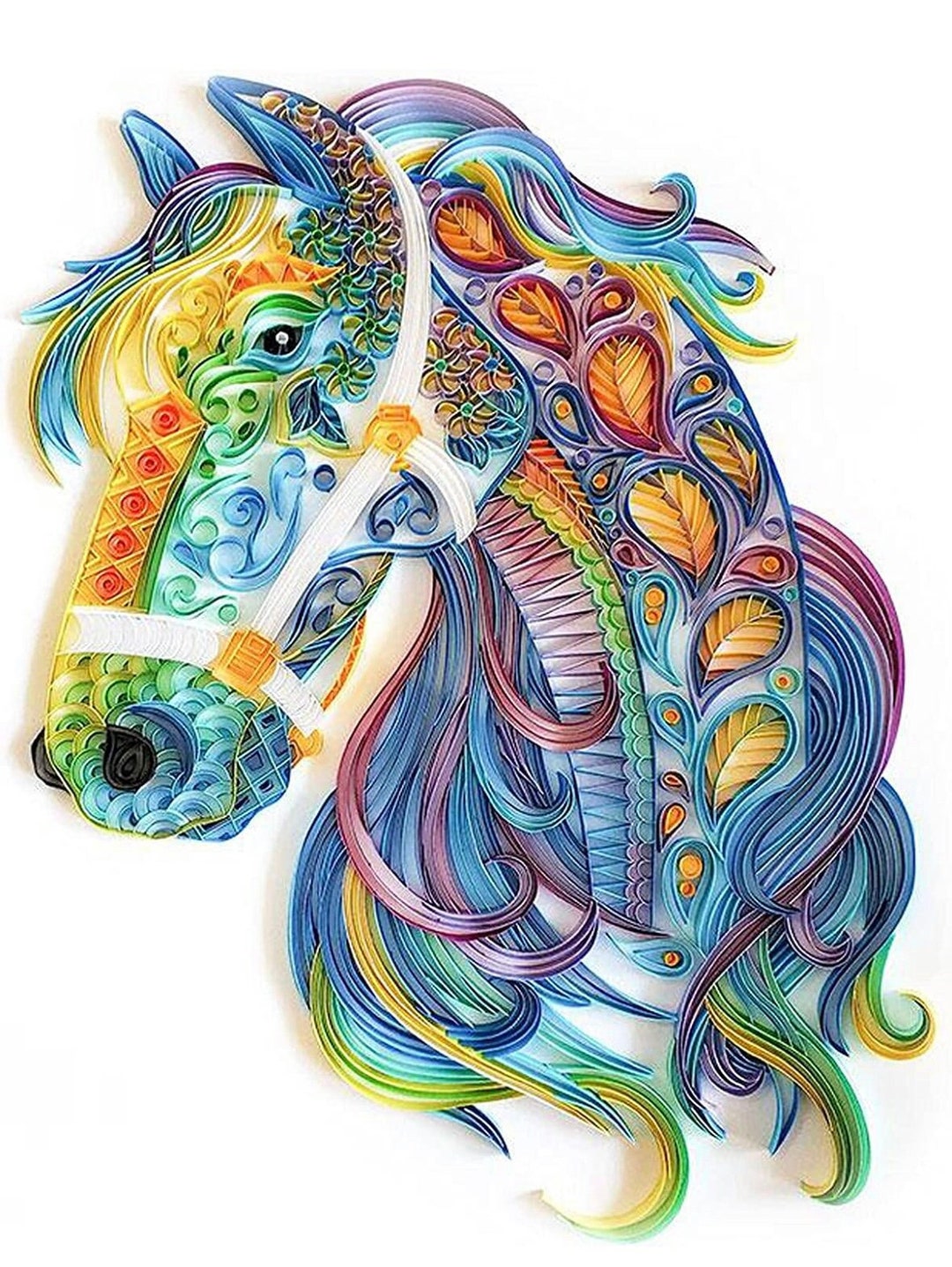 DIY 3D Horse Quilling Kit Watermark Paper Wall Art Custom Gift Etsy