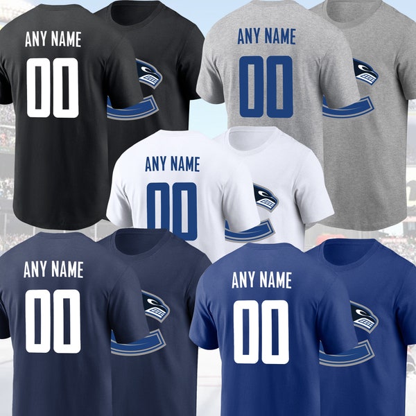 Custom Vancouver Team Hockey Name & Number T-Shirt, Hockey Team Name Vancouver Shirt, Hockey Vancouver Shirt Gift, Vancouver Hockey Gift