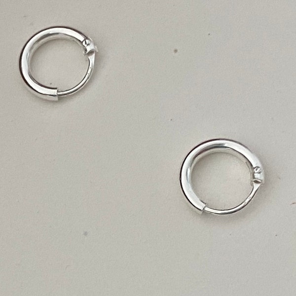 925Silver Hoop Earring,Simple Hoop Earring,Huggie Hoop Earring,Small Hoop Earring,Endless Hoop Earring,Cartilage Hoop,Tragus Hoop,Helix Hoop