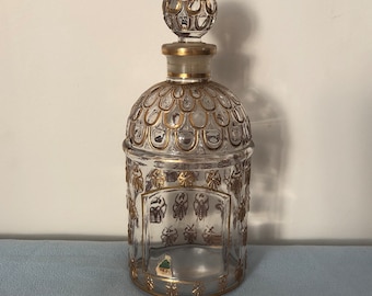 Guerlain Imperial Eau Bottle hand painted with bees // gold leaf
