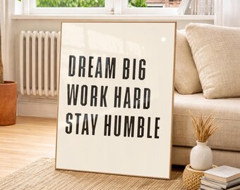 Poster con citazione motivazionale: moderna decorazione da parete per ufficio (download digitale)