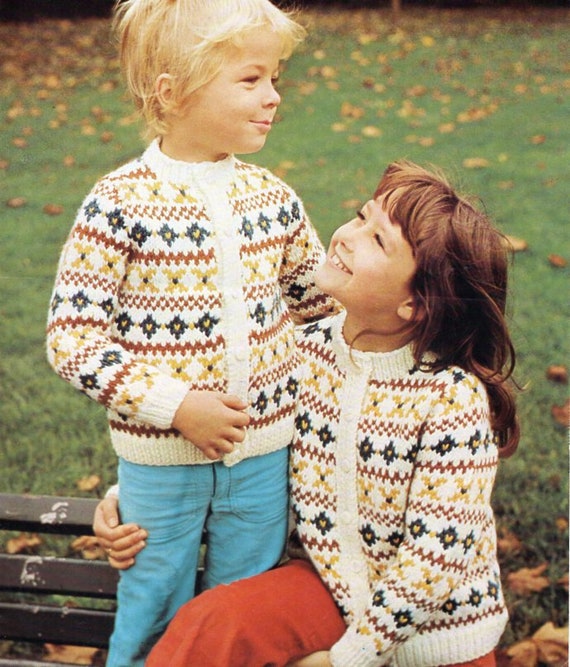 Childrens fair isle cardigans deals