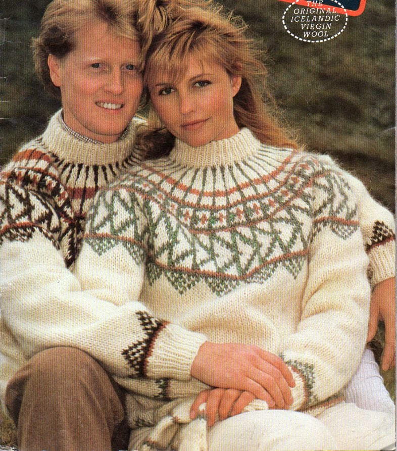 Euro Vintage ❥ Nordic Knit Sweater Blue and White Nordic Knit Sweater – Eveliina Vintage
