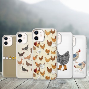 Chicken Phone Case Hen Cover for iPhone 14 13 12 Pro Max Mini 11 SE 2022 8 7 X fits Samsung S10 S22 S21 Ultra Note