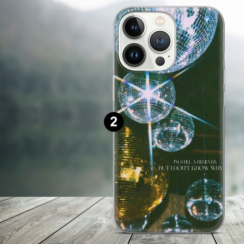 Seventies Disco Ball Phone Case 70's Art Cover Fit for Etsy