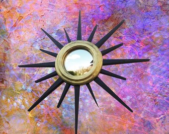 Miroir oeil de sorcière Miroir solaire avec oeil de sorcière Miroir aiguille de soleil avec oeil de sorcière Diamètre 38 cm