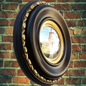 Black and gold mirror "Witch's Eye" | Convex mirror | Wall Mirror | Wall Decor | Round Mirror | Gold Framed Mirror | Wall Decoration |