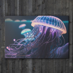 Jellyfish – Thin Canvas Print Wall Art | 6 Sizes