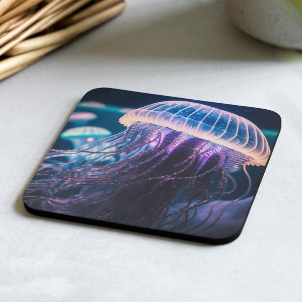 Jellyfish – Cork-Back Coaster