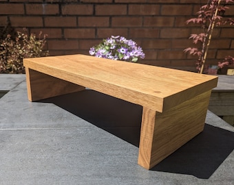 Large Countertop Shelf, Coffee Station, Dining table runner/centerpiece - Solid Oak