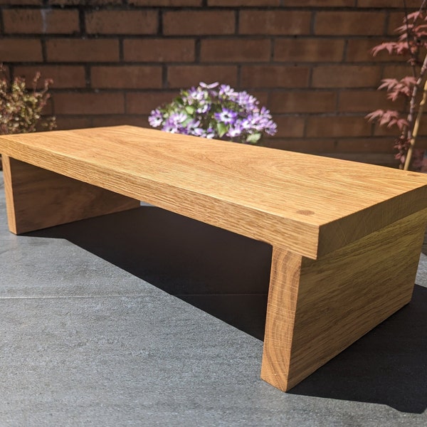 Large Countertop Shelf, Coffee Station, Dining table runner/centerpiece - Solid Oak