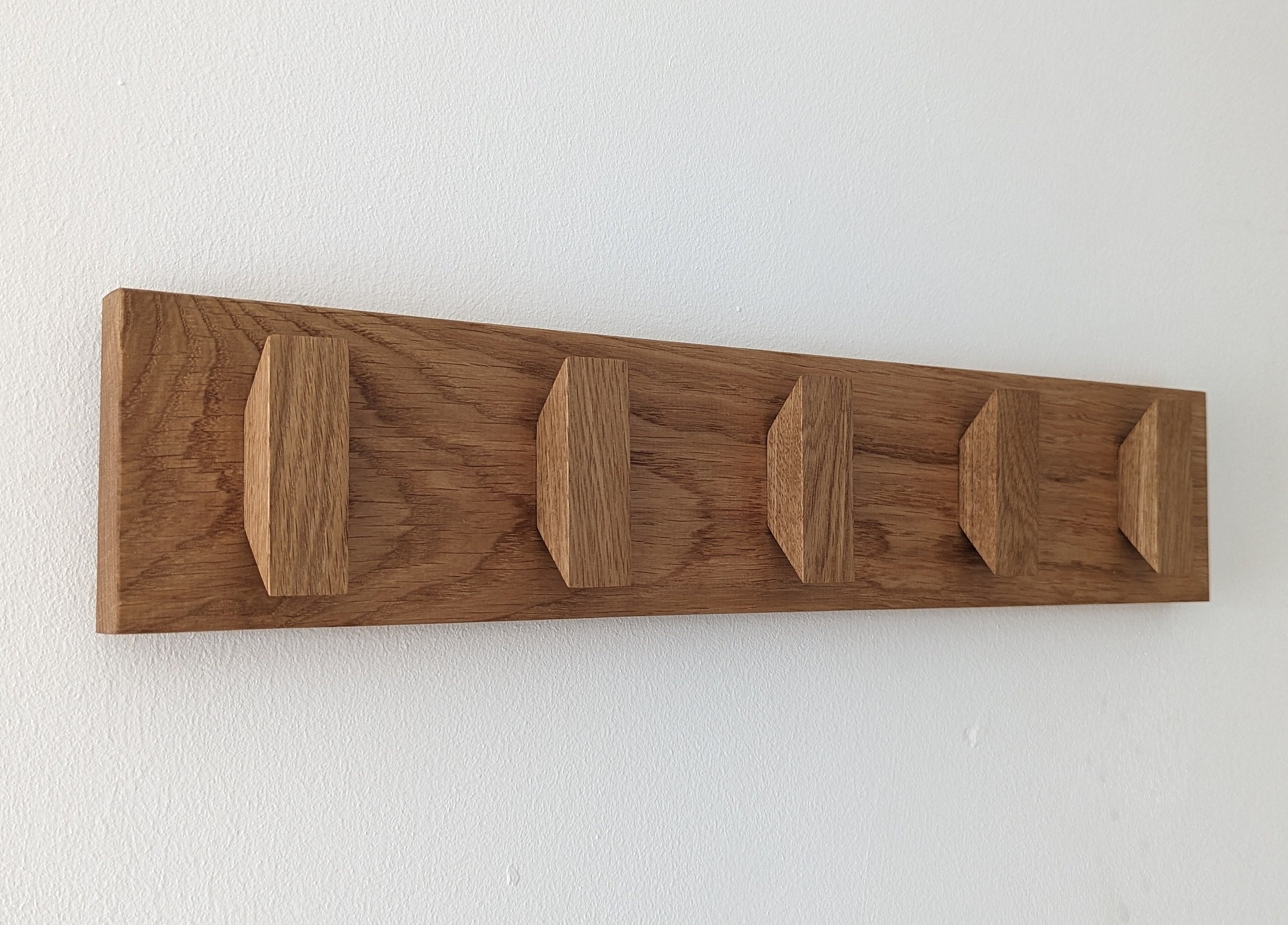 Solid Oak Coat Hooks Wooden Coat Rack Scandi Coat Pegs Etsy