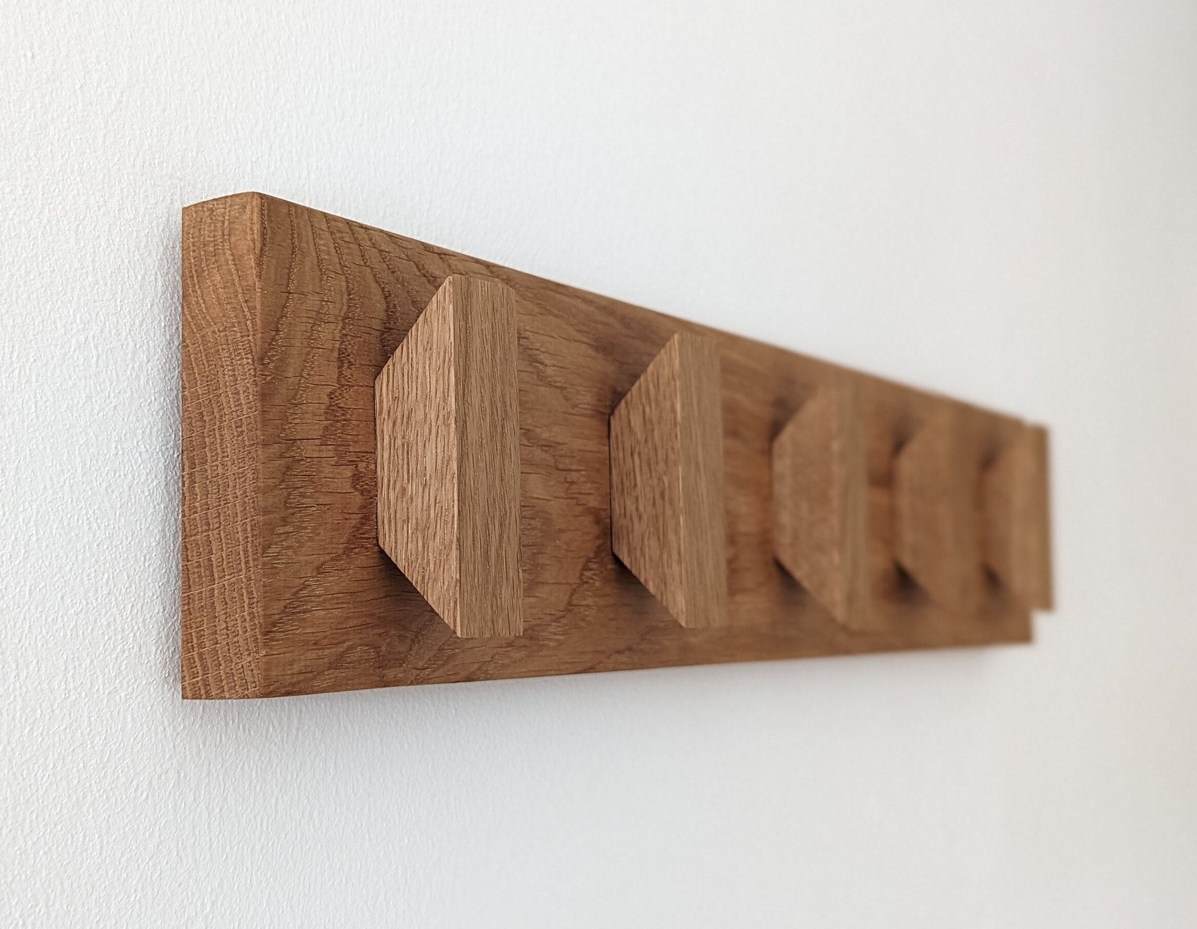 Solid Oak Coat Hooks Wooden Coat Rack Scandi Coat Pegs Etsy