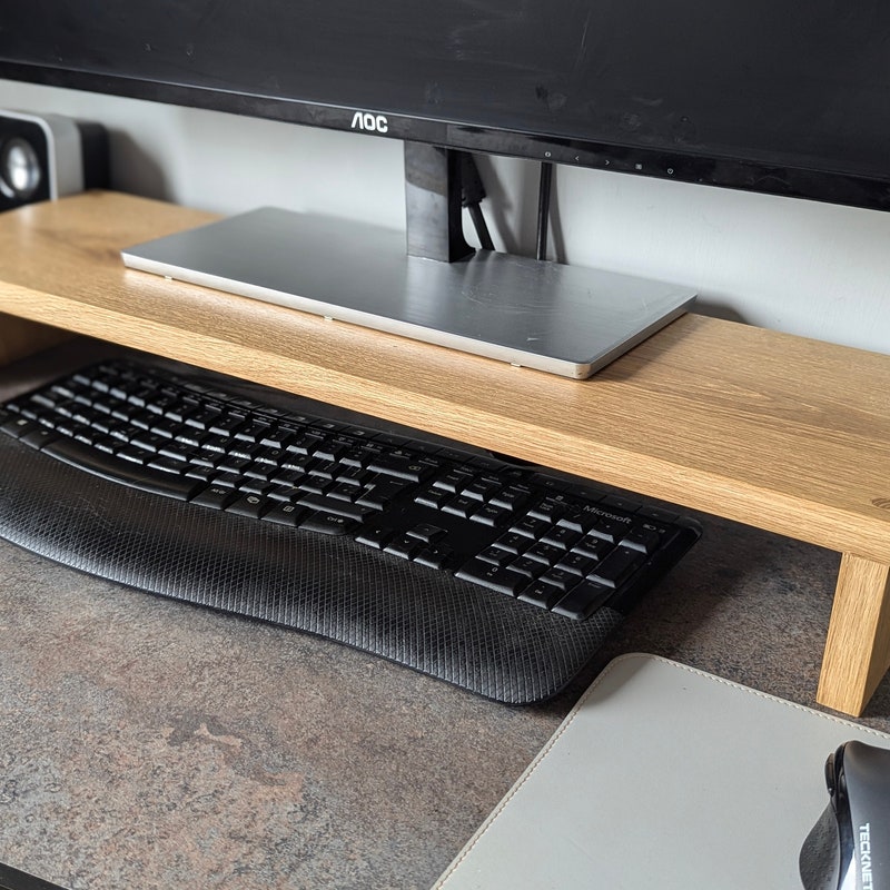 Oak Computer Riser - Etsy UK