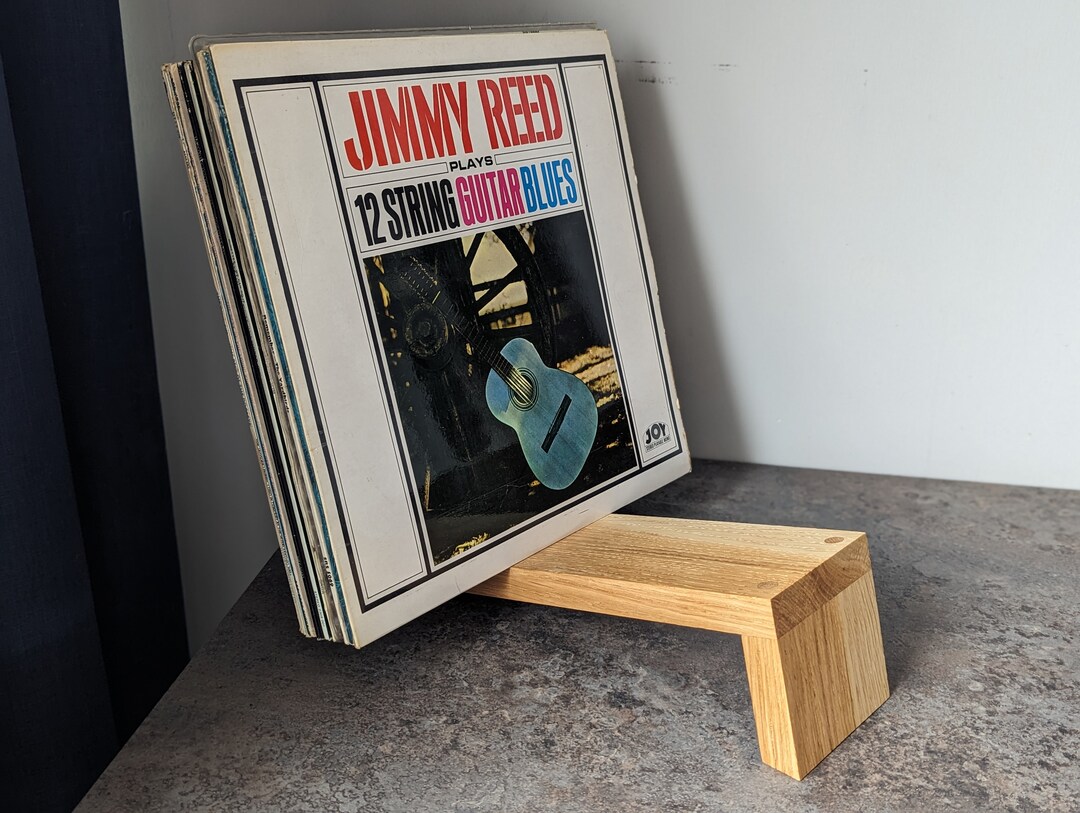Solid Oak Vinyl Storage Stand, LP Storage Rack, 12 LP 7 Single Display ...
