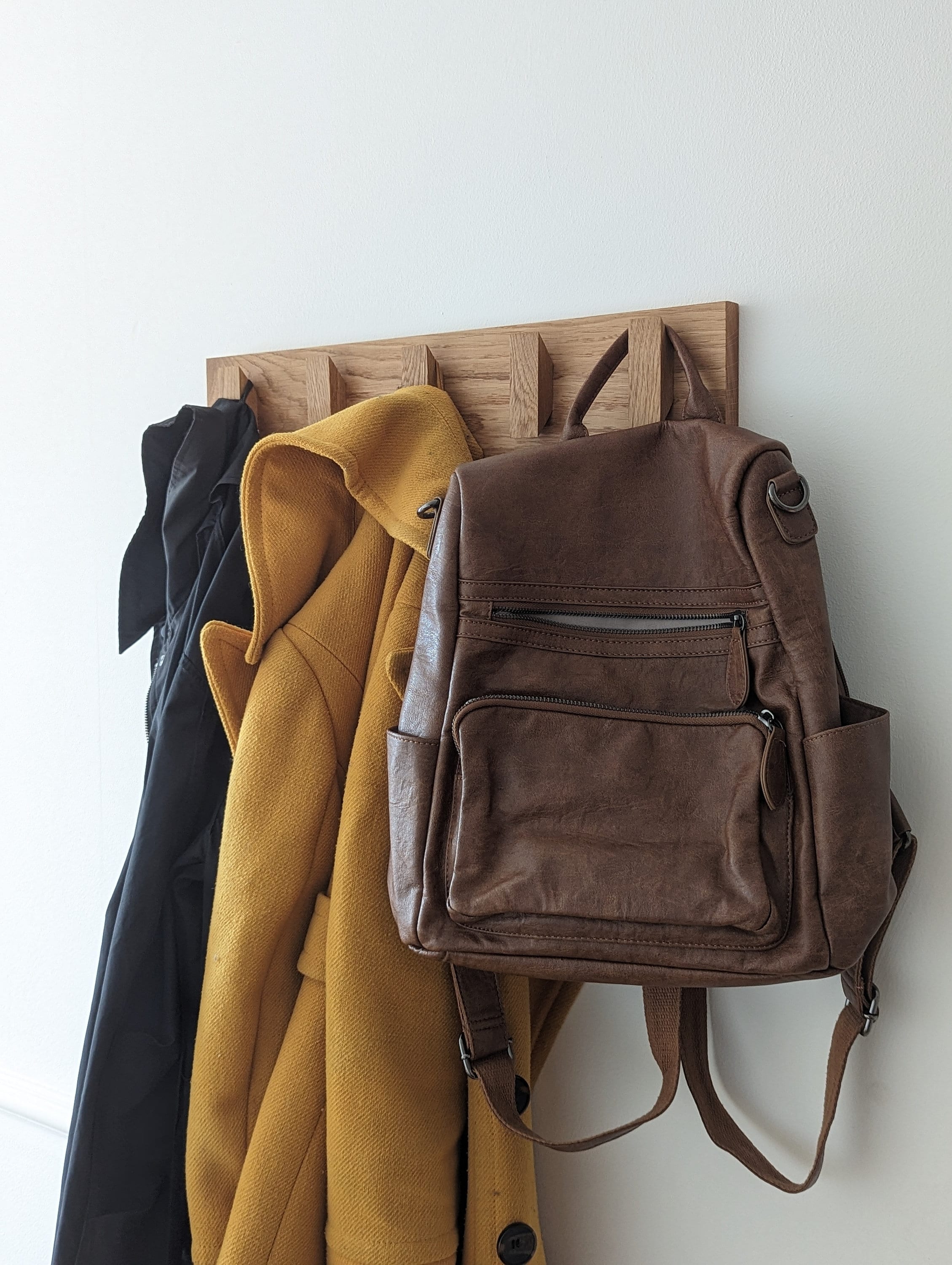 Solid Oak Coat Hooks Wooden Coat Rack Scandi Coat Pegs Etsy