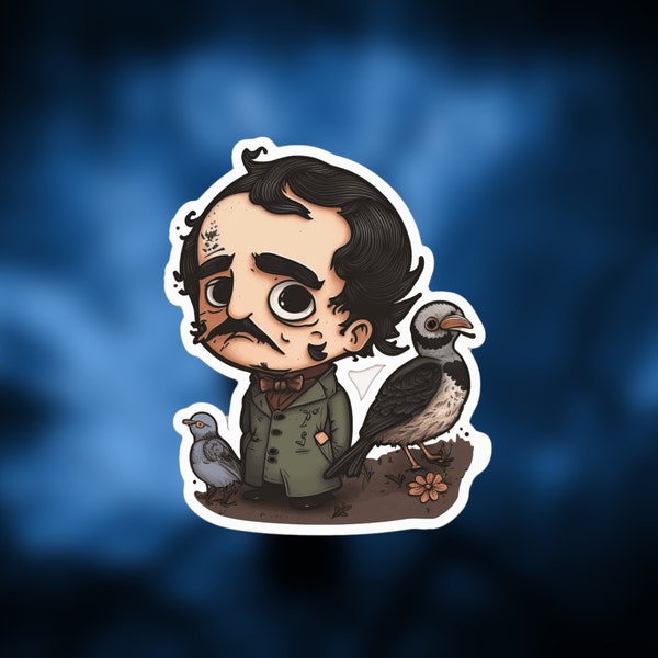 Cute Edgar Allan Poe Sticker