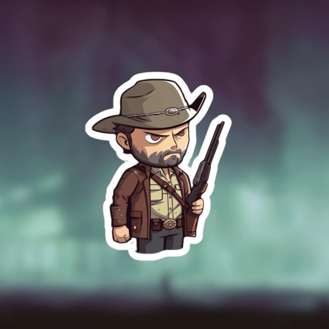 Cute Rick Grimes Sticker the Walking Dead Sticker Etsy