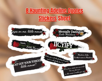 8 Haunting Adeline Stickers Bundle Sheet Decals, H.D. Carlton Sticker