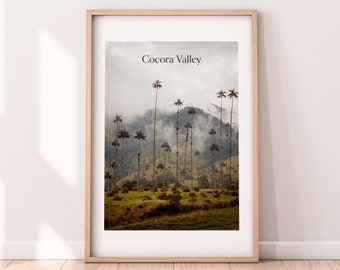 Cocora Valley Poster Printable Wall Art Salento Colombia