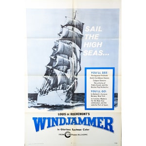 Windjammer original movie poster Vintage Cinema Decor Authentic Film Wall Art Retro Movie Poster Original Movie Decor Print