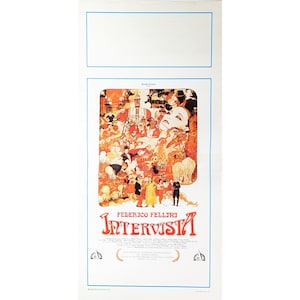 Federico Fellini original movie poster Intervista   Vintage Cinema Decor Authentic Film Wall Art Retro Movie Poster Original Movie Decor