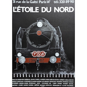 North Star Theatre Montparnasse oryginalny plakat Vintage Cinema Decor Autentyczna sztuka ścienna filmu Retro plakat filmowy Oryginalny wystrój filmu Wydruk
