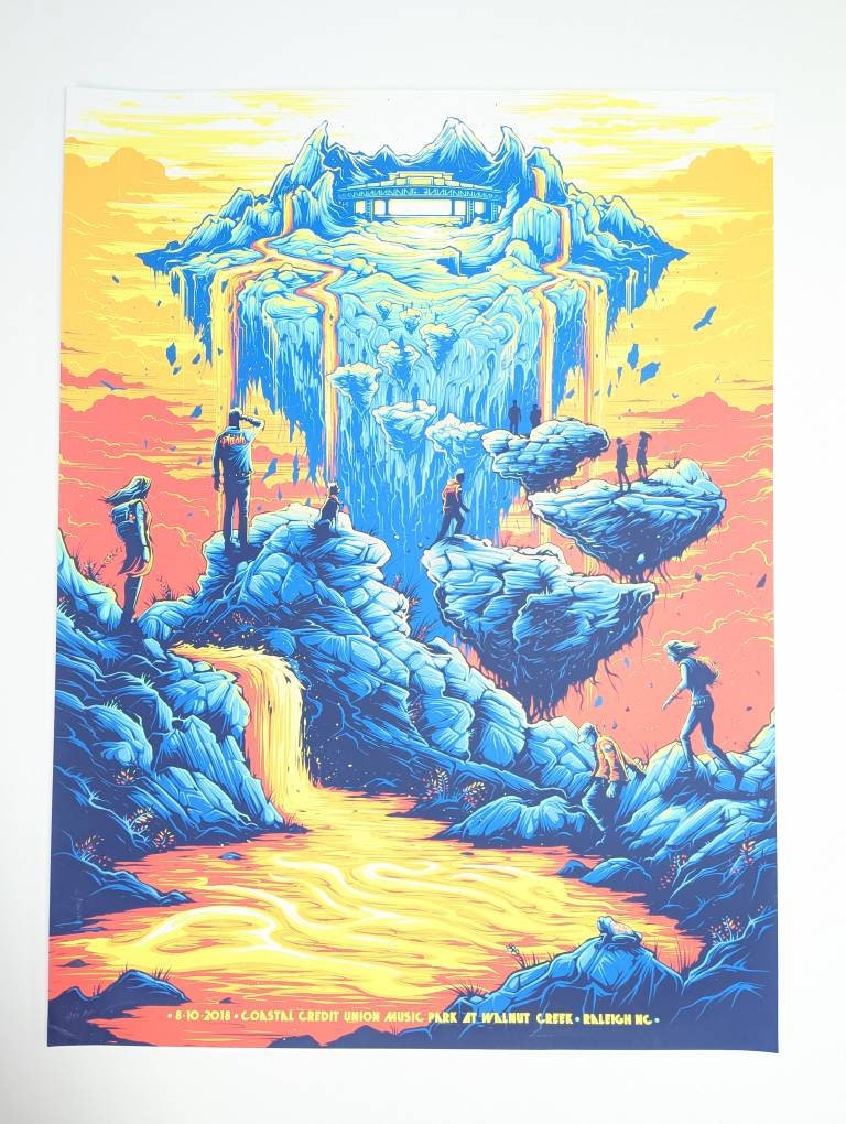 フィフス・ハーモニー サイン入り ポスター PSA TOUR 2018 Phish Poster Screenprint Raleigh NC Concert 2018 Authentic Music