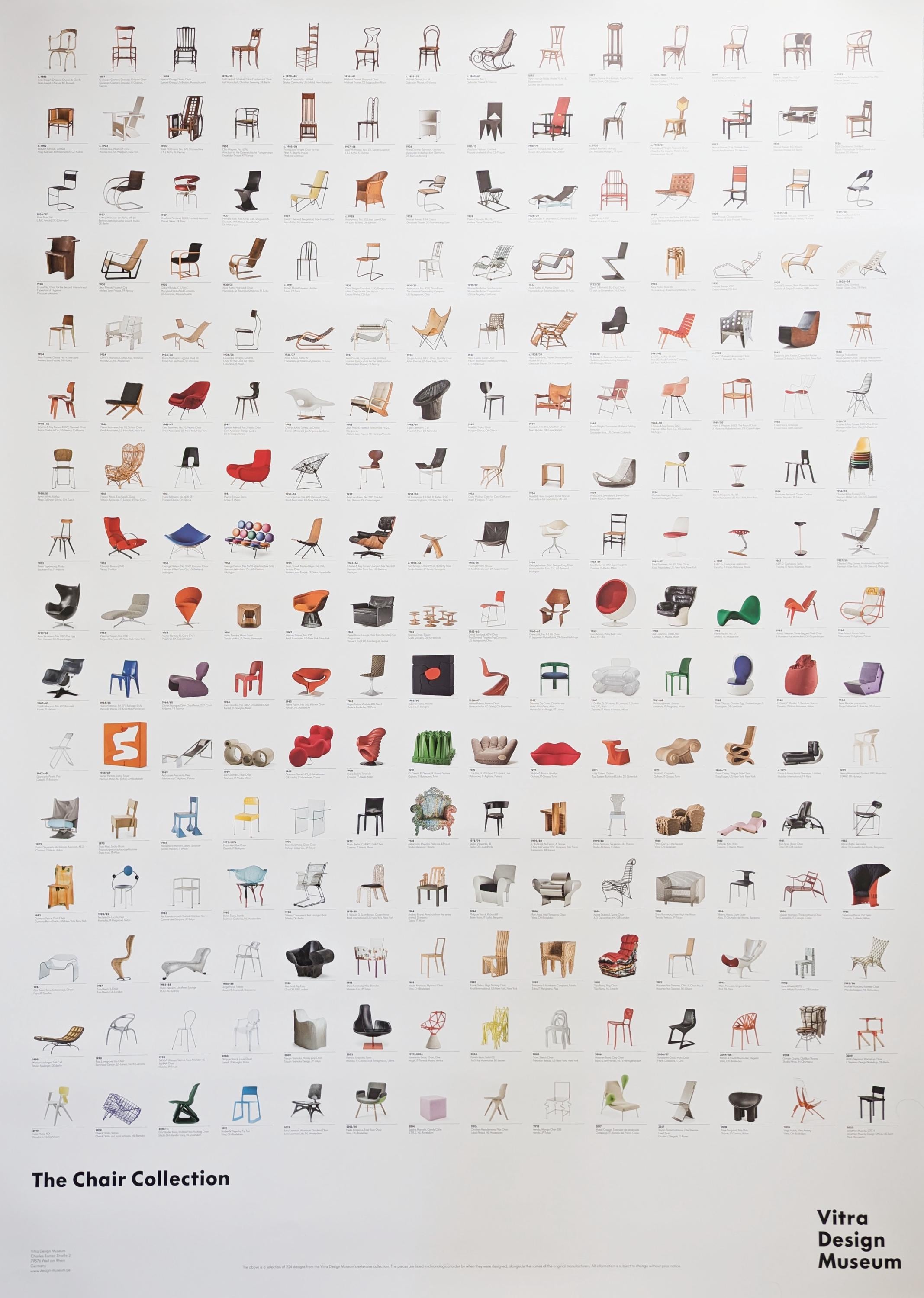Vitra Design Original Poster the Chair Collection Fine Art Wall