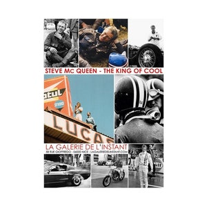Steve McQueen exhibition poster The King of Cool   Fine Art Wall Print Wall Art Decor Home Modern Wall Decor Art Stylish Wall Decoration