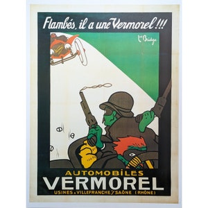 Vermorel vintage poster   Vintage Cinema Decor Authentic Film Wall Art Retro Movie Poster Original Movie Decor Print