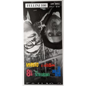Federico Fellini vintage movie poster Vintage Cinema Decor Authentic Film Wall Art Retro Movie Poster Original Movie Decor Print