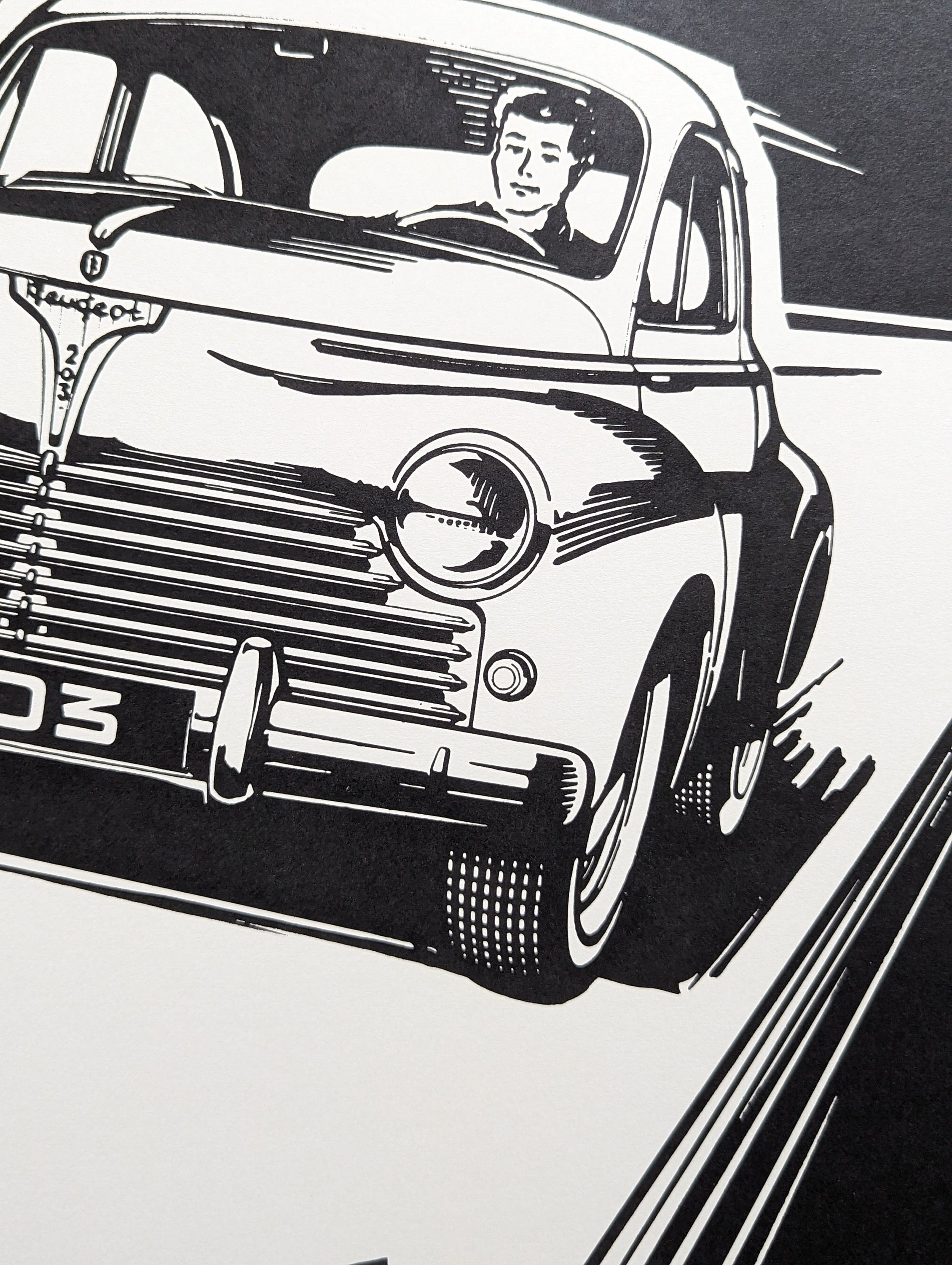 PEUGEOT 203/プジョー/ポスター Peugeot 203 Vintage Poster Car Poster Authentic Car Print