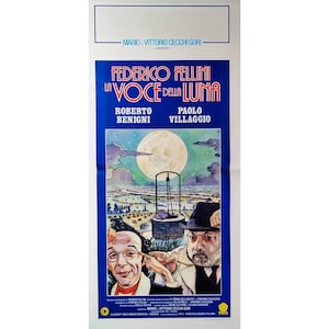 Frederico Fellini original poster Volce Della Luna   Vintage Cinema Decor Authentic Film Wall Art Movie Poster Original Movie Decor Print