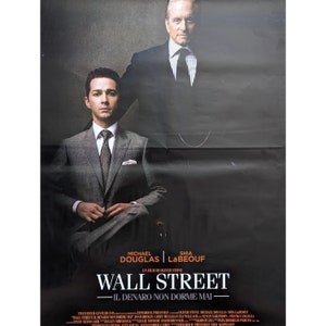 Oryginalny plakat filmowy Wall Street Vintage Cinema Decor Autentyczna sztuka ścienna do filmu Retro plakat filmowy Oryginalny wystrój filmowy Wydruk