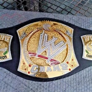 World Heavyweight Wrestling Championship Belt Replica – Spinner Design, Adult Size, 4mm Metal Plates